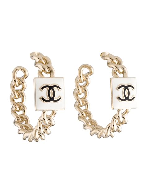 chanel earrings uk harrods|CHANEL Hoop Earrings .